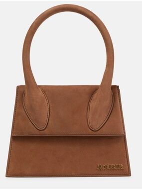 NWOT Jacquemus  Le Grand Chiquito Tan Suede Top-Handle Satchel